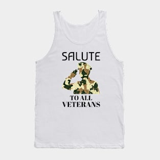 Salute To All Veterans Tank Top